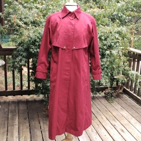 J.G.Hook Merlot Trench Raincoat. - Picture 1 of 11